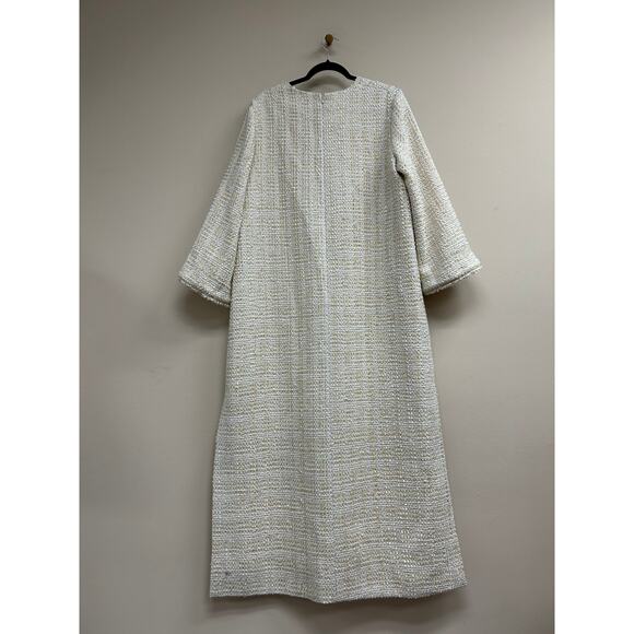 BORGO DE NOR Cream Eponine Tweed Dress UK Size 16/US L - NWT Retail $995 - Picture 5 of 5